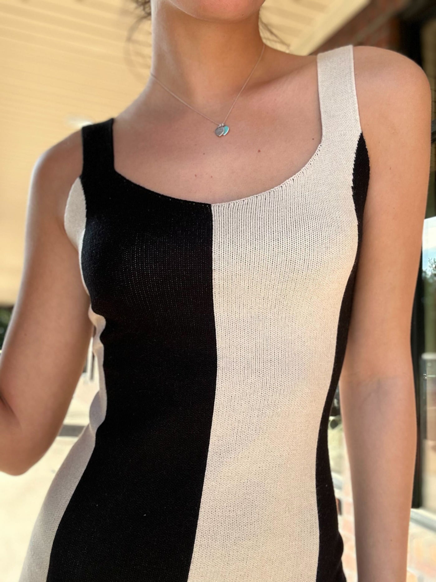 Color Block Sweater Midi Dress-170 - DRESSES / ROMPERS / SETS-GILLI CLOTHING-[option4]-[option5]-[option6]-Leather & Lace Boutique Shop