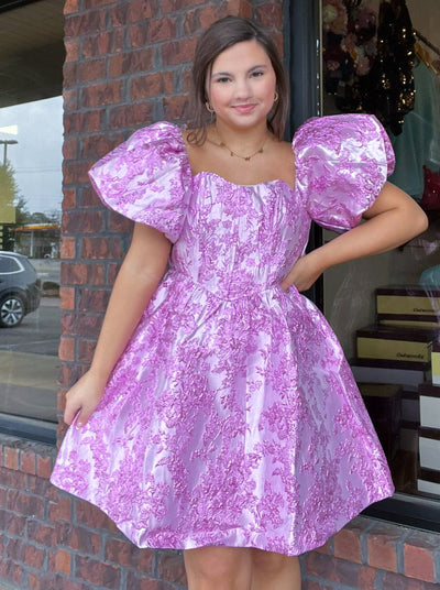 Fairytale Floral Mini Dress-170 - DRESSES / ROMPERS / SETS-EN MERCI-[option4]-[option5]-[option6]-Leather & Lace Boutique Shop