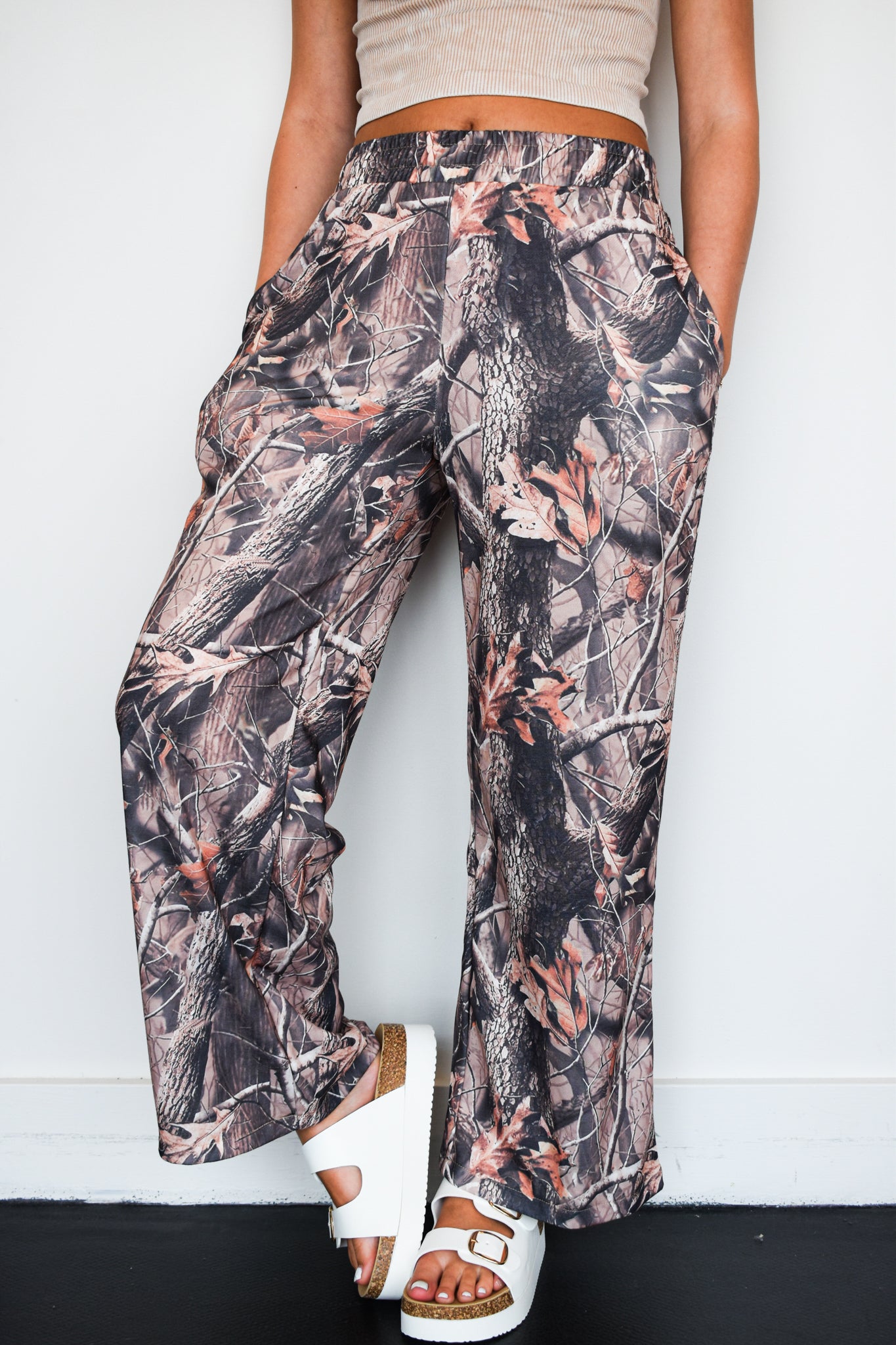 Camo Wide Leg Sweatpants-160 - BOTTOMS - OTHER-HOTS7-[option4]-[option5]-[option6]-Leather & Lace Boutique Shop