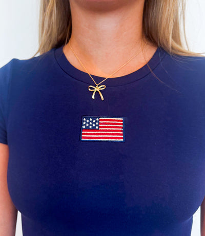 Juliet Gold Bow Necklace-190 - ACCESSORIES - JEWELRY-WHATS HOT JEWELRY-[option4]-[option5]-[option6]-Leather & Lace Boutique Shop