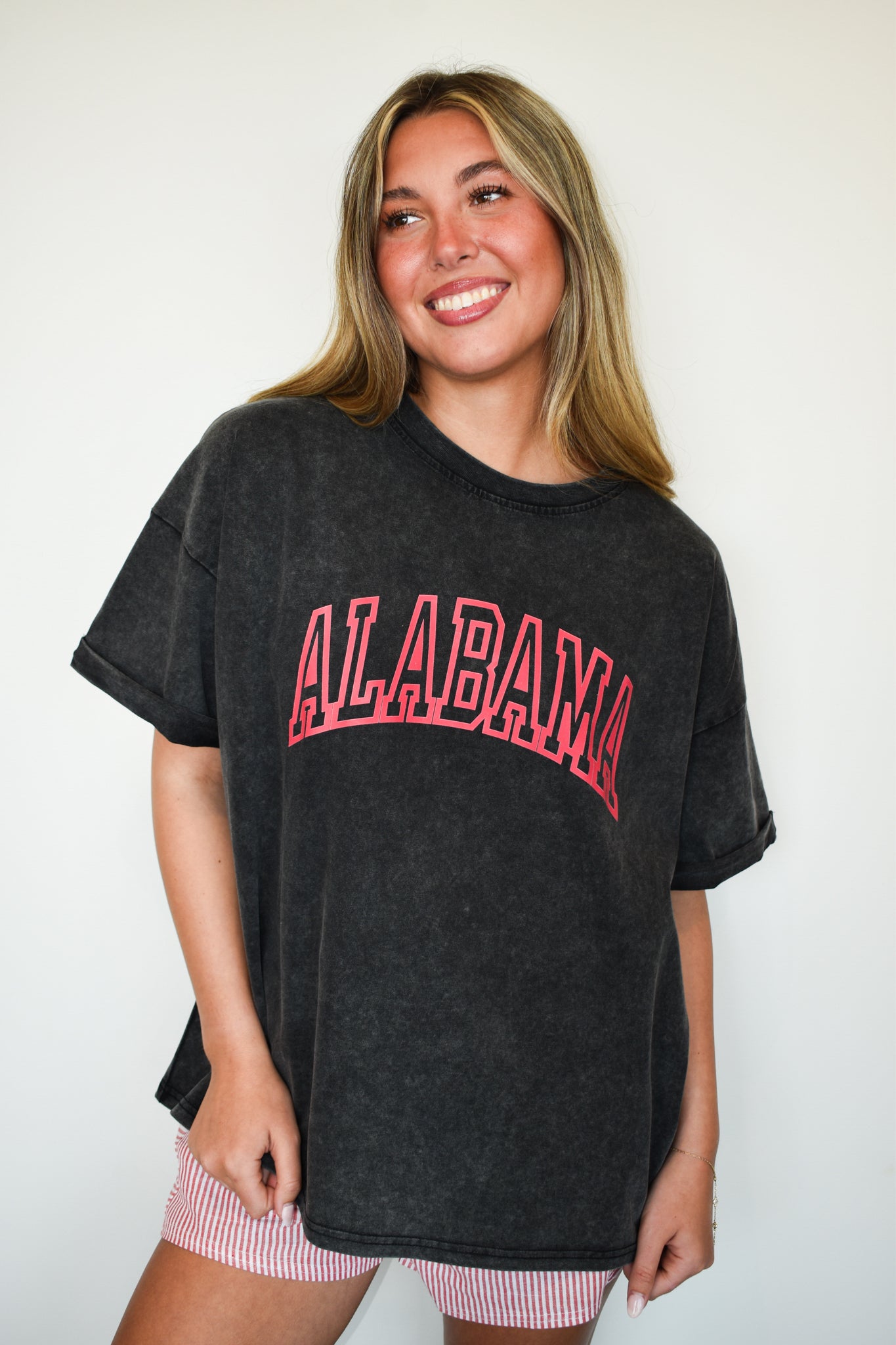 Alabama Mineral Wash Graphic Tee-100 - TOPS - SHORT SLEEVE/SLEEVELESS-WHY DRESS-[option4]-[option5]-[option6]-Leather & Lace Boutique Shop