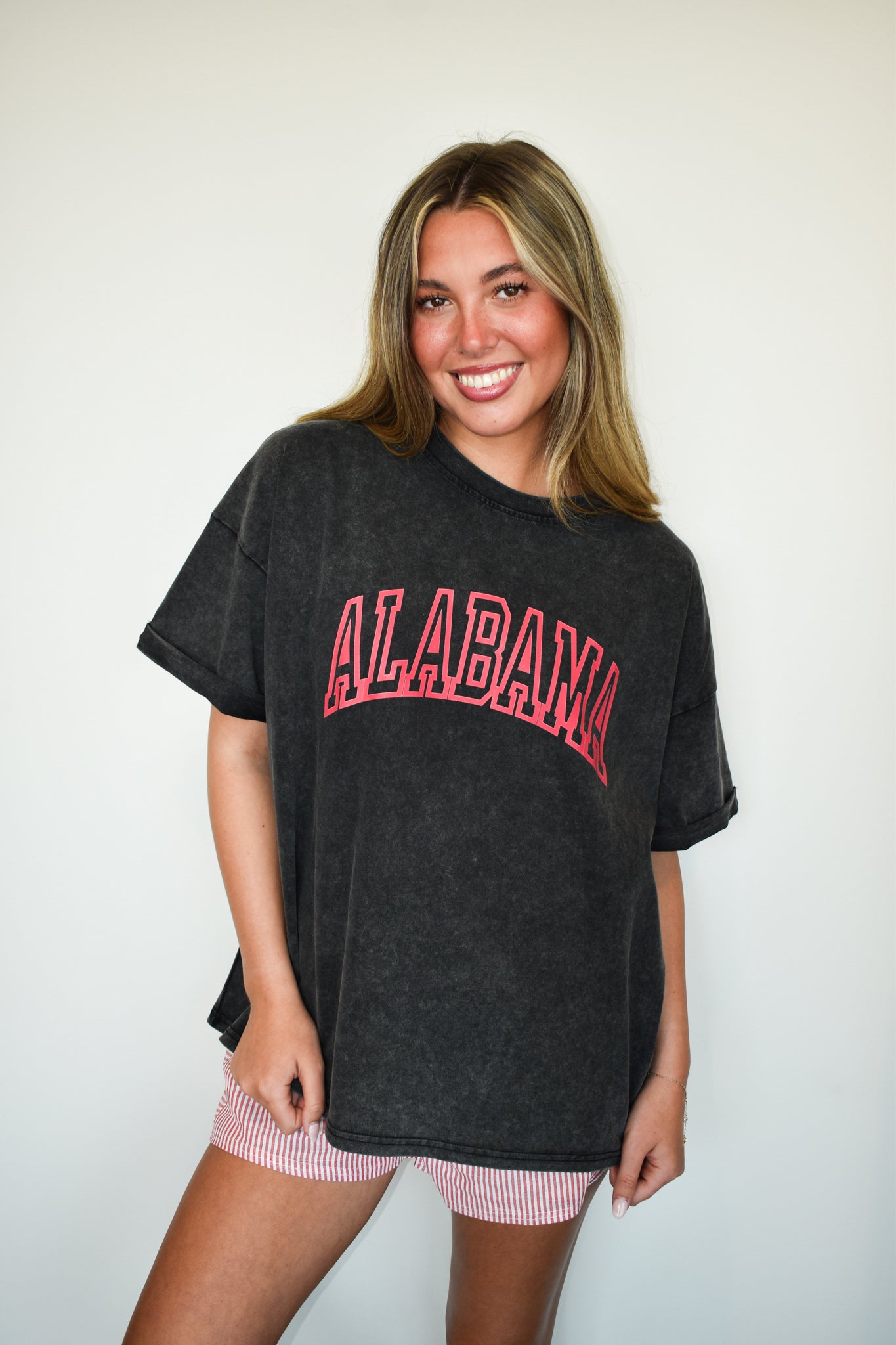 Alabama Mineral Wash Graphic Tee-100 - TOPS - SHORT SLEEVE/SLEEVELESS-WHY DRESS-[option4]-[option5]-[option6]-Leather & Lace Boutique Shop