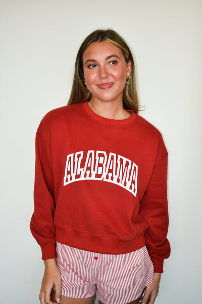 Alabama Varsity Cropped Crewneck-130 - TOPS - SWEATERS/SWEATSHIRTS-WHY DRESS-[option4]-[option5]-[option6]-Leather & Lace Boutique Shop