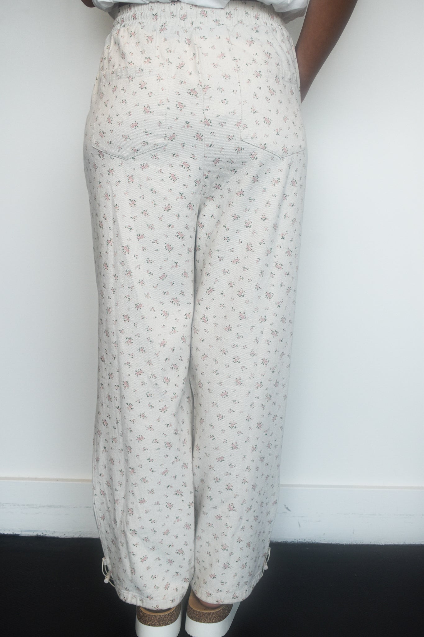 Vintage Floral Straight Leg Lounge Pants-160 - BOTTOMS - OTHER-VERY J-[option4]-[option5]-[option6]-Leather & Lace Boutique Shop