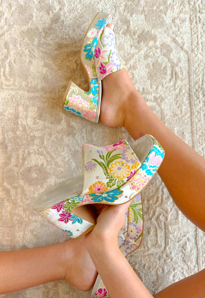Summer Floral Wedge Sandal-180 - SHOES-MIIM-[option4]-[option5]-[option6]-Leather & Lace Boutique Shop