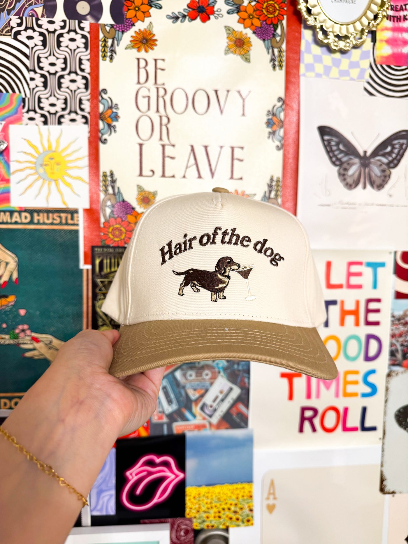 Hair Of The Dog Trucker Hat-190 - ACCESSORIES - HATS/HEADWEAR-THE HAPPIEST-[option4]-[option5]-[option6]-Leather & Lace Boutique Shop