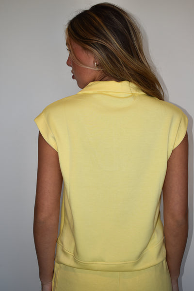 Halle Quarter Zip Top- Yellow-170 - SETS-HYFVE-[option4]-[option5]-[option6]-Leather & Lace Boutique Shop