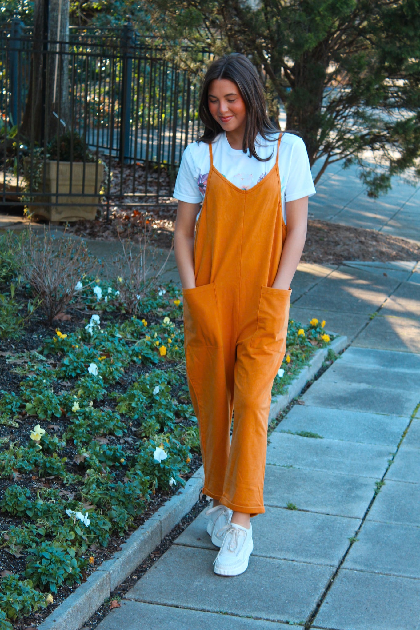 Hot Shot Jumpsuit- Burnt Orange-170 - DRESSES / ROMPERS / SETS-ODDI-[option4]-[option5]-[option6]-Leather & Lace Boutique Shop