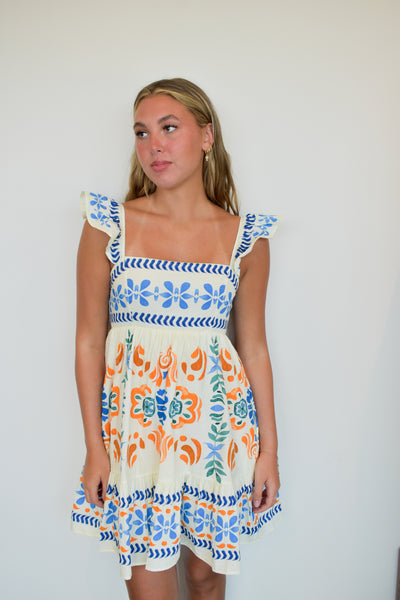 Capri Bloom Mini Dress-170 - DRESSES-FLYING TOMATO-[option4]-[option5]-[option6]-Leather & Lace Boutique Shop