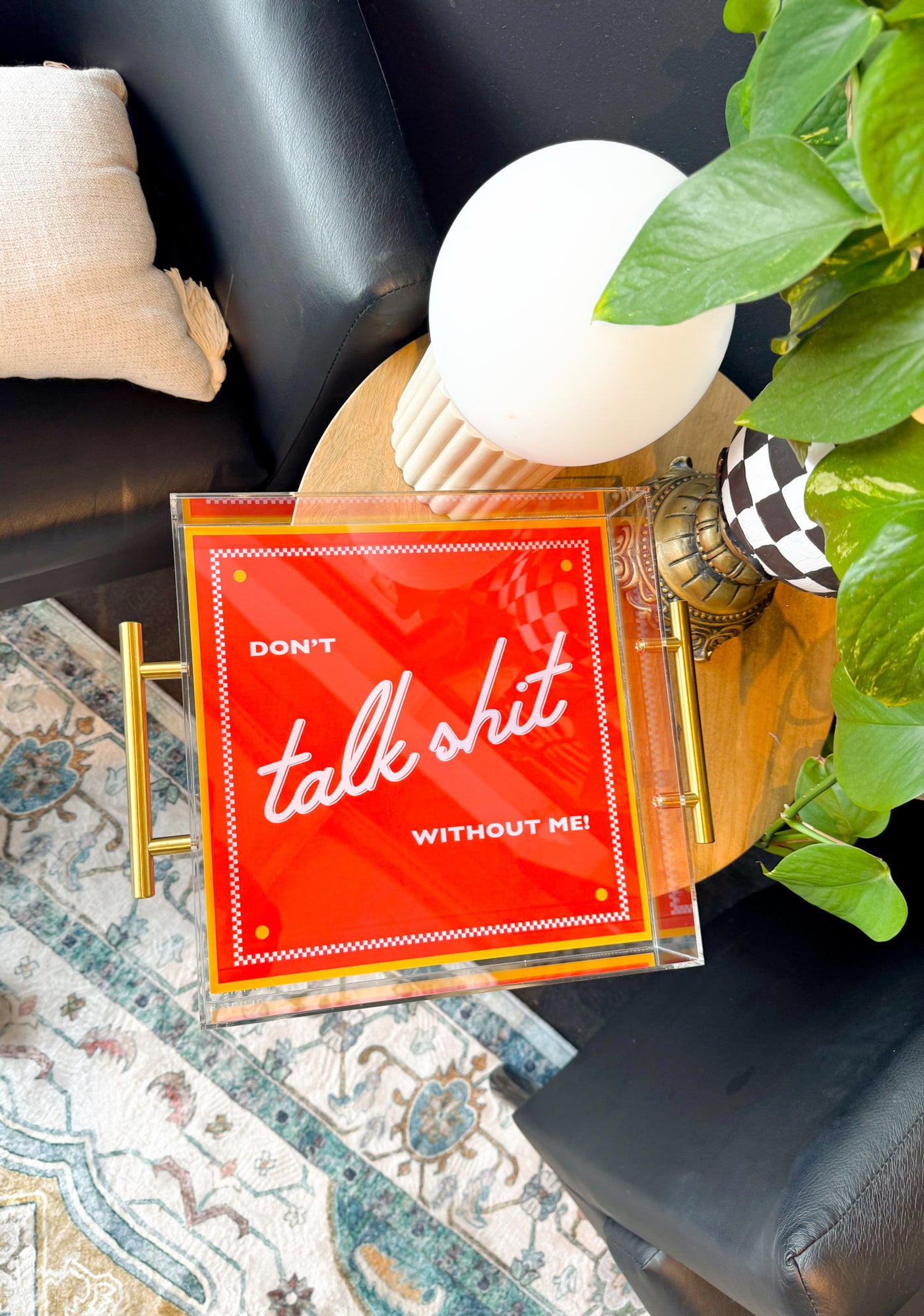 Snarky Red Large Tray-190 - ACCESSORIES - HOME-TART BY TAYLOR-[option4]-[option5]-[option6]-Leather & Lace Boutique Shop