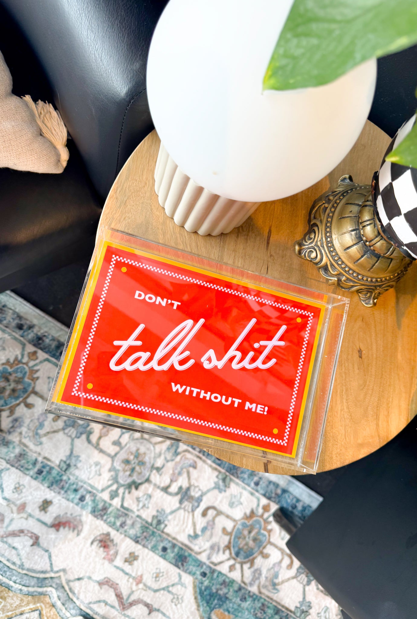 Snarky Red Small Tray-190 - ACCESSORIES - HOME-TART BY TAYLOR-[option4]-[option5]-[option6]-Leather & Lace Boutique Shop