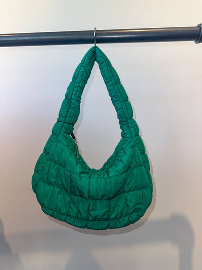 Summer Quilted Shoulder Bag-190 - ACCESSORIES - BAGS/BELTS-KW FASHION-Kelly Green-[option4]-[option5]-[option6]-Leather & Lace Boutique Shop