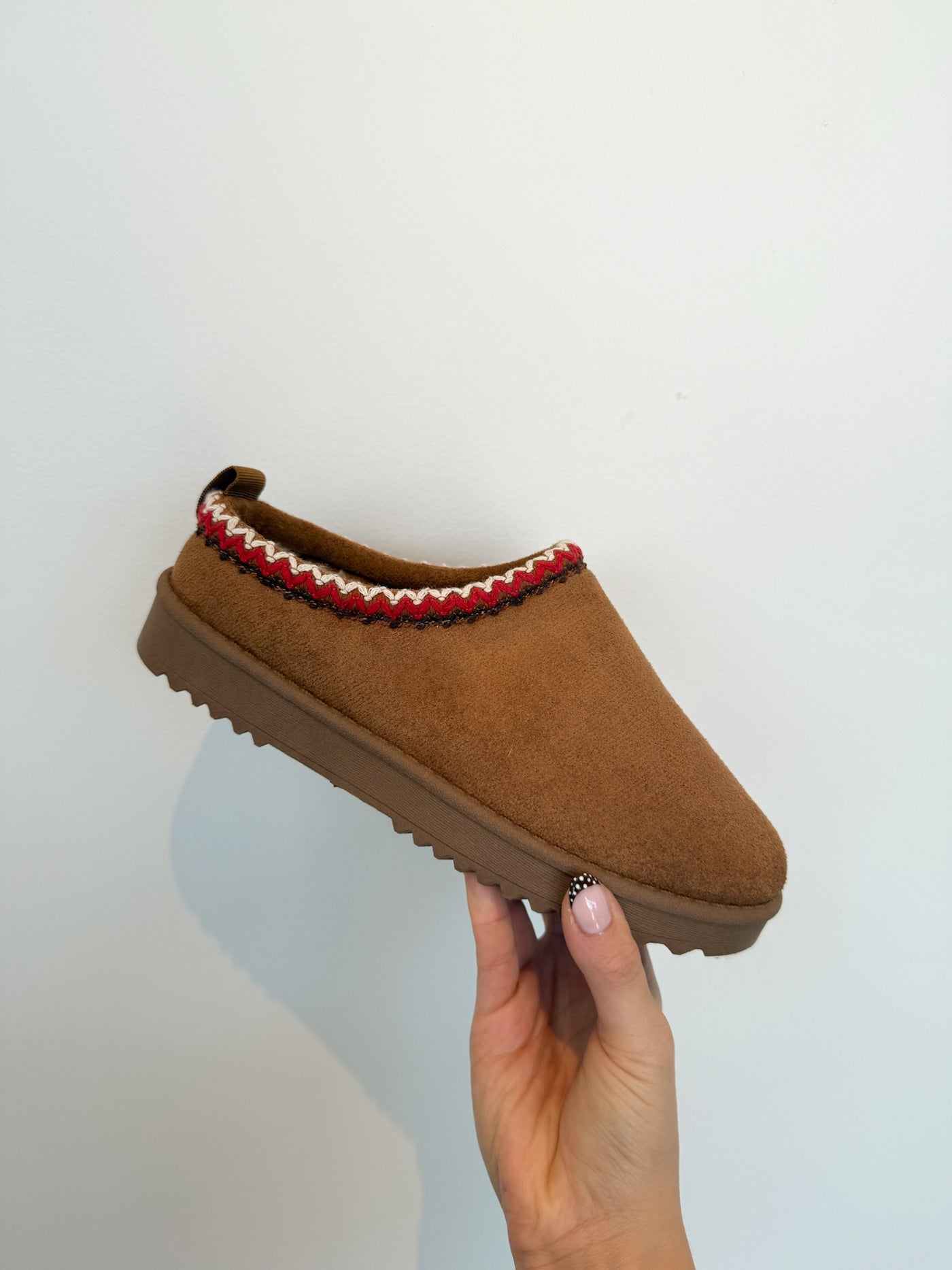 Annis Fur Lined Slides- Tan