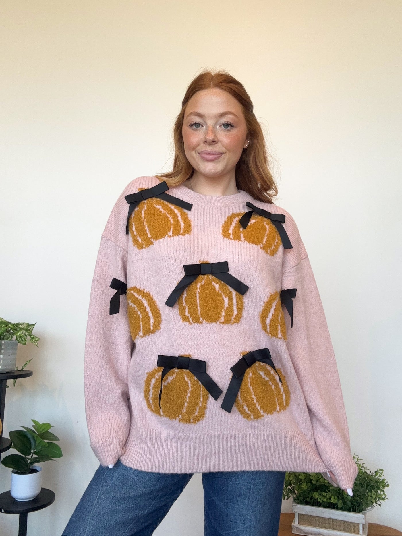 Pumpkin Bow Sweater