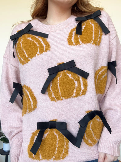 Pumpkin Bow Sweater