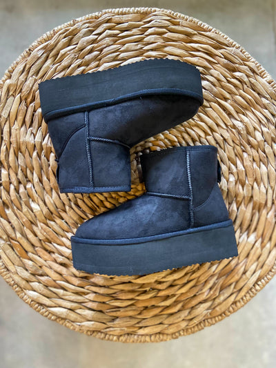 Platform Mini Fur Lined Boots-180 - SHOES-ROBBIN-[option4]-[option5]-[option6]-Leather & Lace Boutique Shop