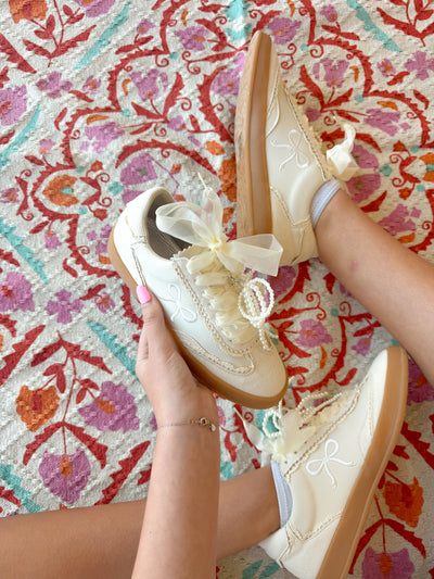 Julie Ribbons & Bows Sneakers-180 - SHOES-MIIM-[option4]-[option5]-[option6]-Leather & Lace Boutique Shop