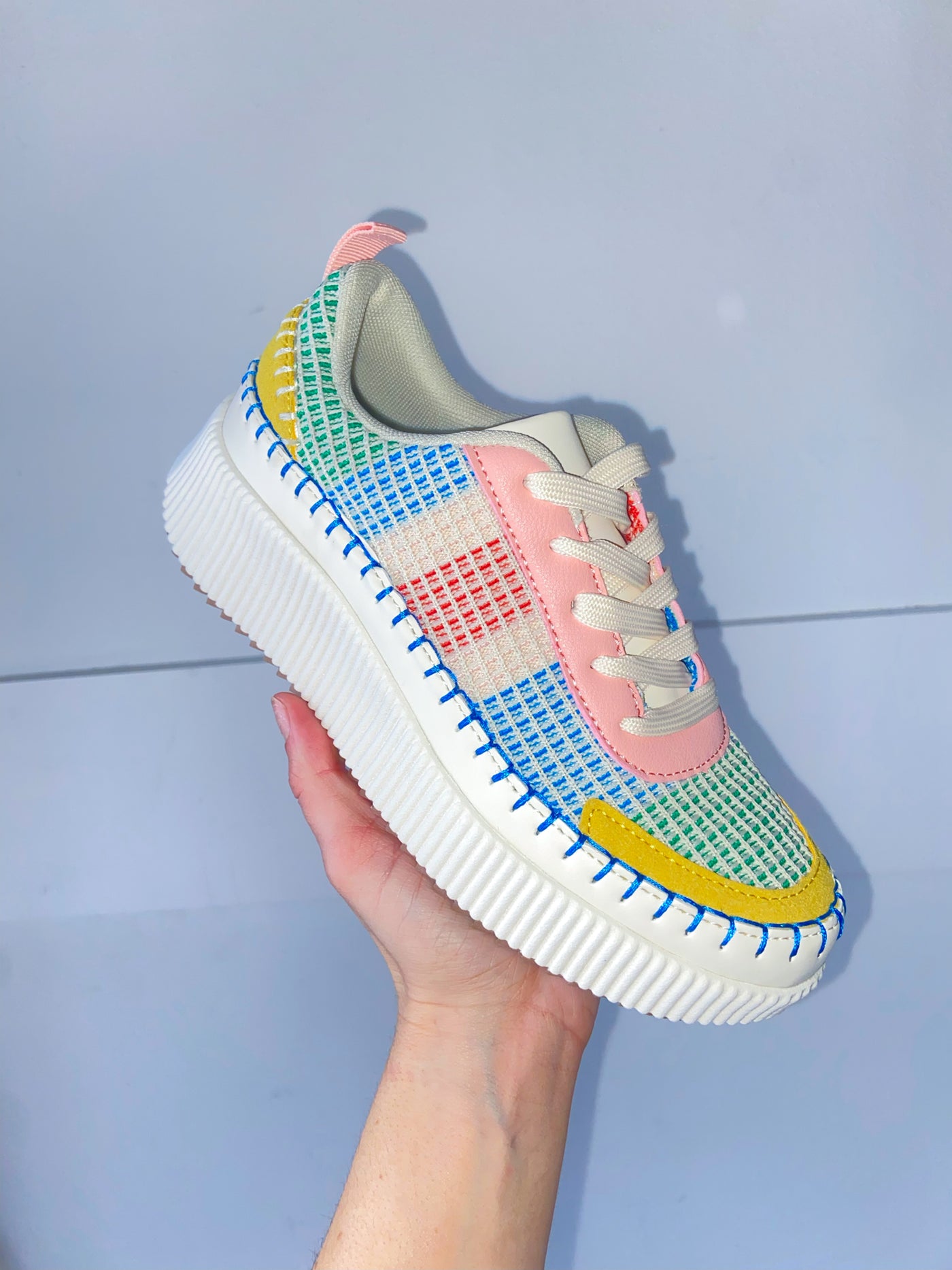 Willow Woven Sneakers- Pastel Multi-180 - SHOES-FOREVER LINK-[option4]-[option5]-[option6]-Leather & Lace Boutique Shop