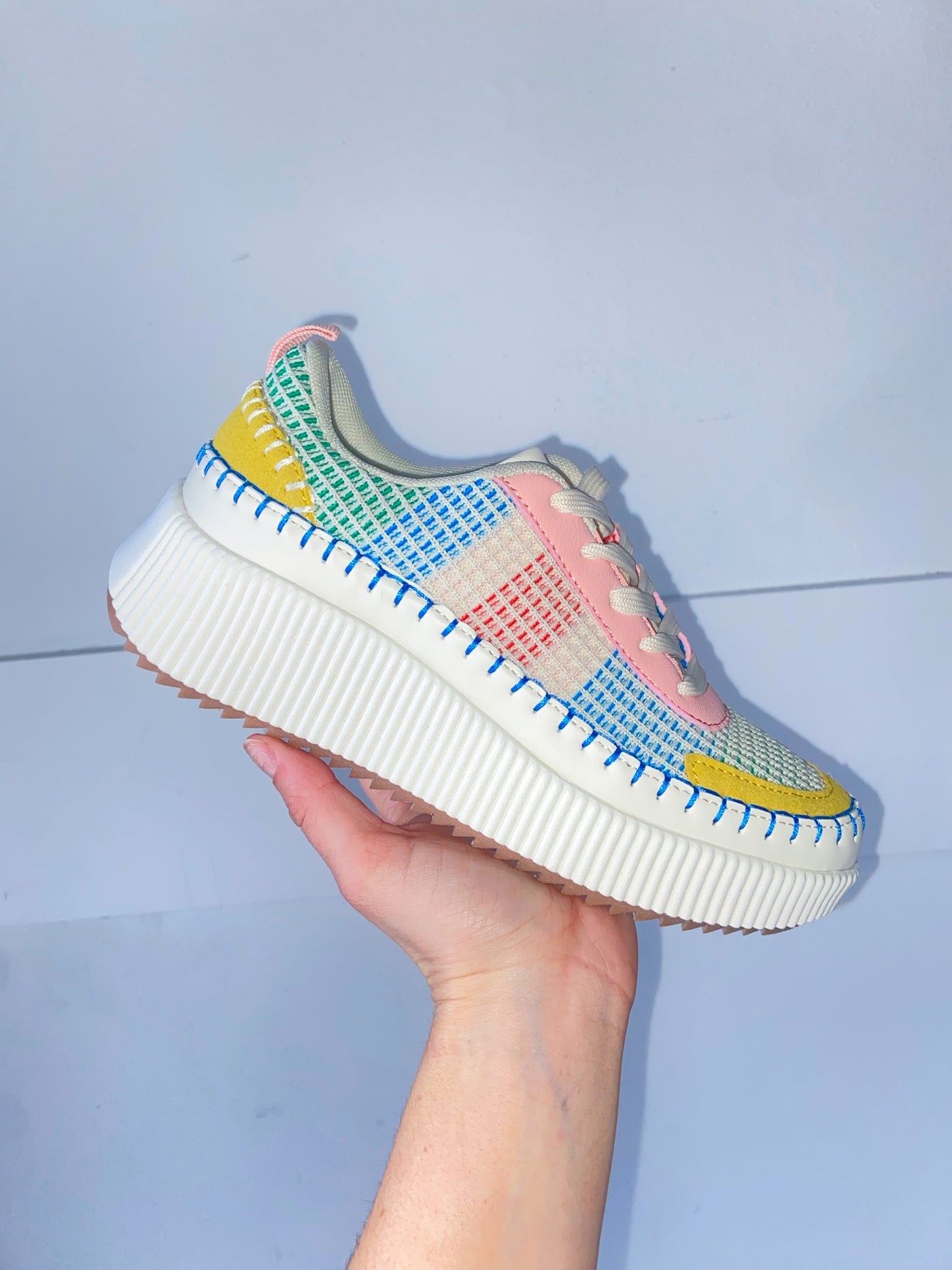 Willow Woven Sneakers- Pastel Multi-180 - SHOES-FOREVER LINK-[option4]-[option5]-[option6]-Leather & Lace Boutique Shop