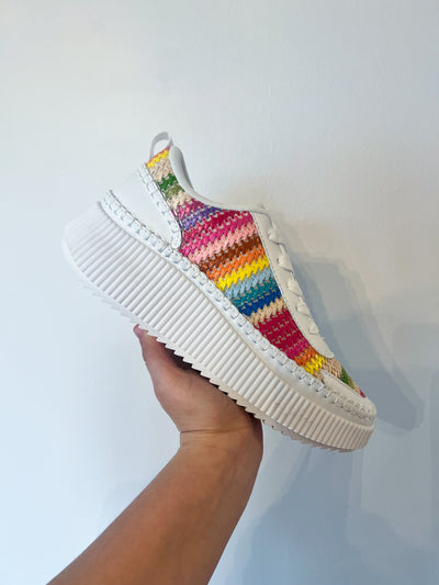 Willow Woven Sneaker- Rainbow-180 - SHOES-BERNESS-[option4]-[option5]-[option6]-Leather & Lace Boutique Shop
