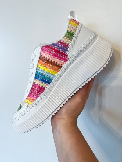 Willow Woven Sneaker- Rainbow-180 - SHOES-BERNESS-[option4]-[option5]-[option6]-Leather & Lace Boutique Shop