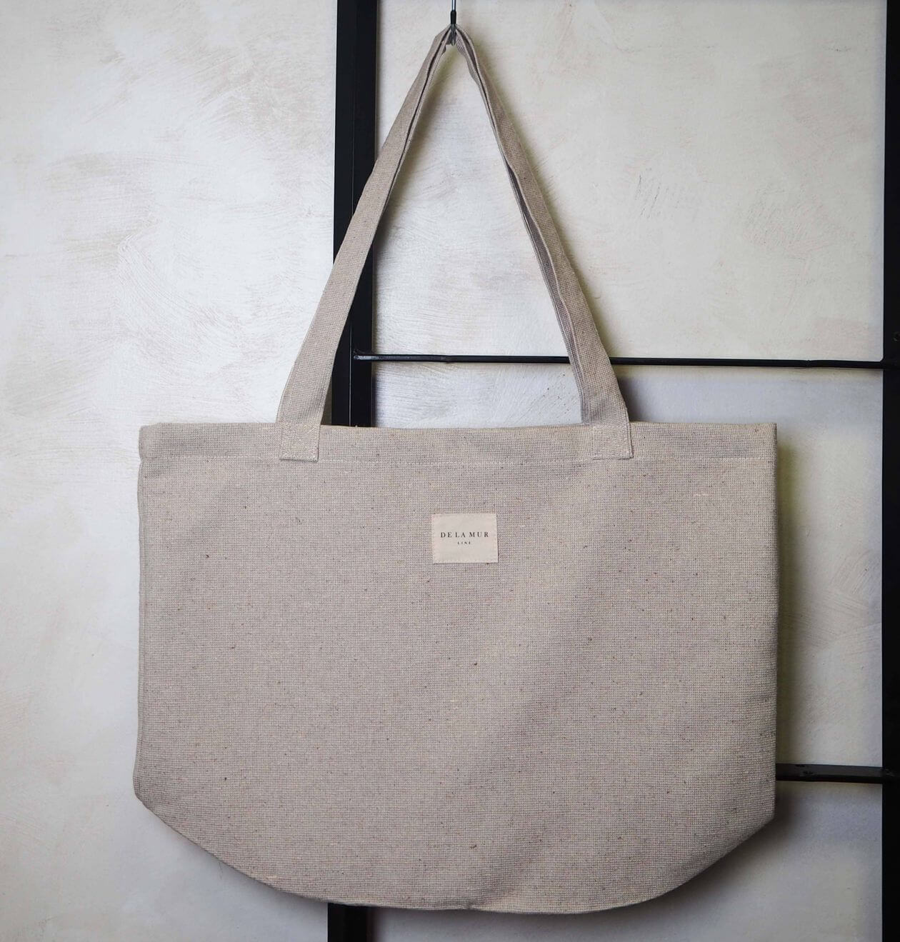 De La Mur Jep Large Linen Tote Bag-190 - ACCESSORIES - BAGS/BELTS-DE LA MUR-[option4]-[option5]-[option6]-Leather & Lace Boutique Shop