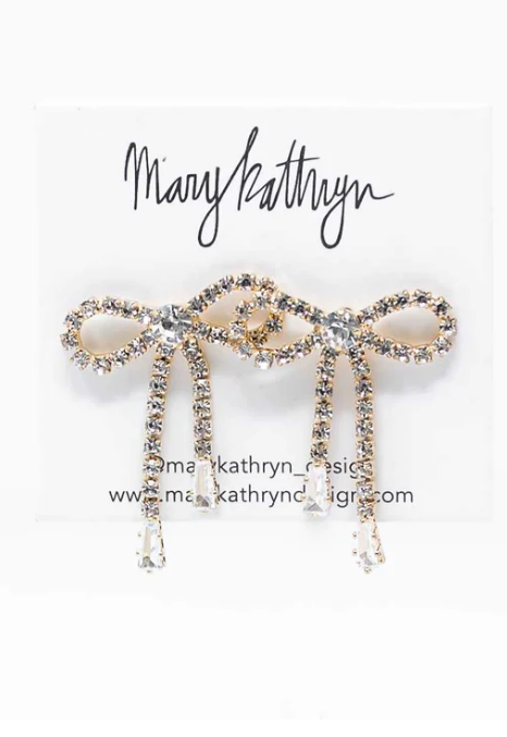 Alexandra Bow Dangles-190 - ACCESSORIES - JEWELRY-MARY KATHERINE DESIGNS-[option4]-[option5]-[option6]-Leather & Lace Boutique Shop