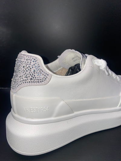 Vintage Havana Angela Sneakers - White Rhinestone-180 - SHOES-VINTAGE HAVANA-[option4]-[option5]-[option6]-Leather & Lace Boutique Shop