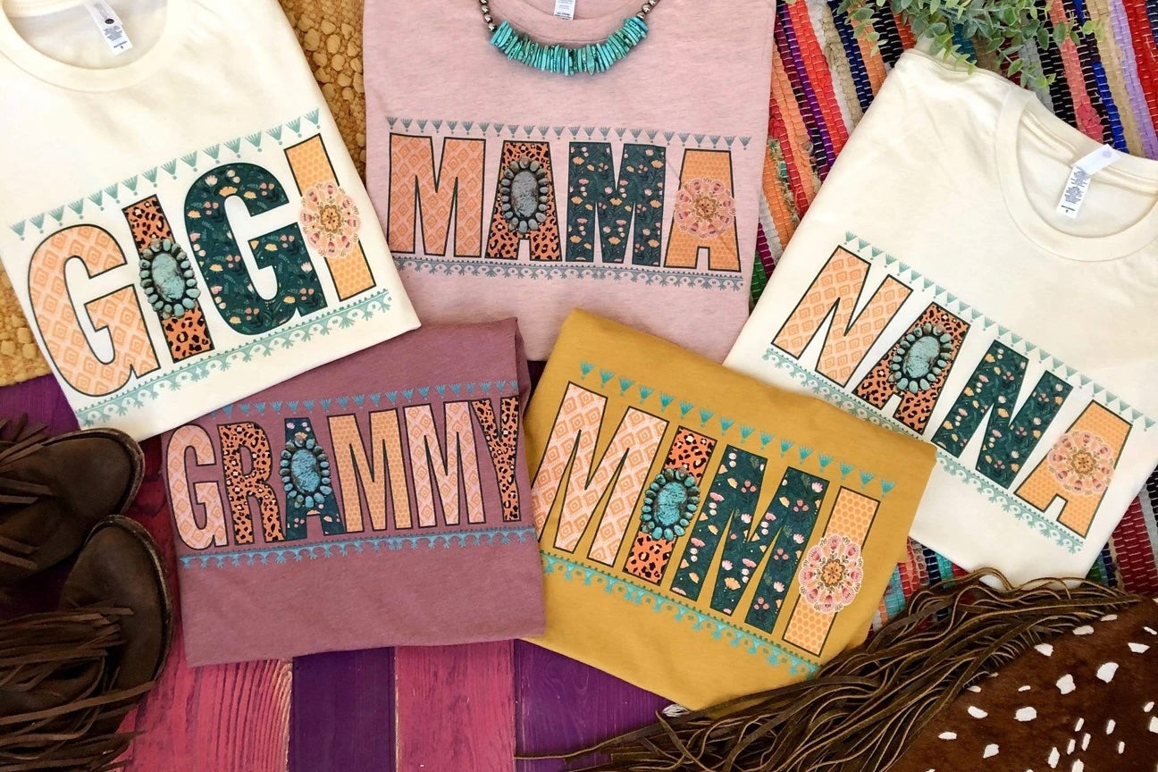 Nana Tee-210 - TOPS - GRAPHIC TEES DROPSHIP-Miss Mudpie-[option4]-[option5]-[option6]-Leather & Lace Boutique Shop