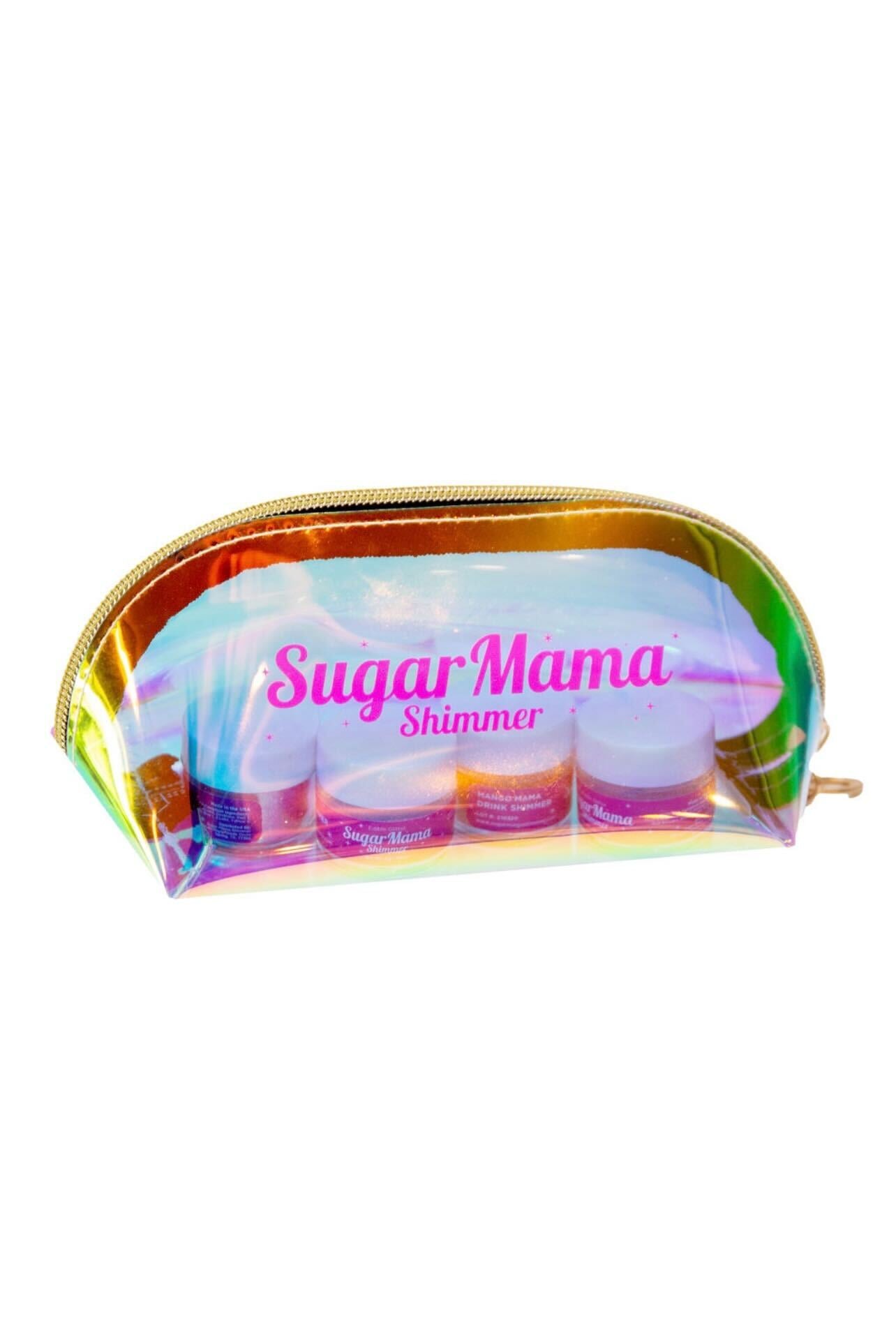 Sugar Mama Shimmer Zipper Pouch-190 - ACCESSORIES - GIFT-SUGARMAMASHIMMER-[option4]-[option5]-[option6]-Leather & Lace Boutique Shop