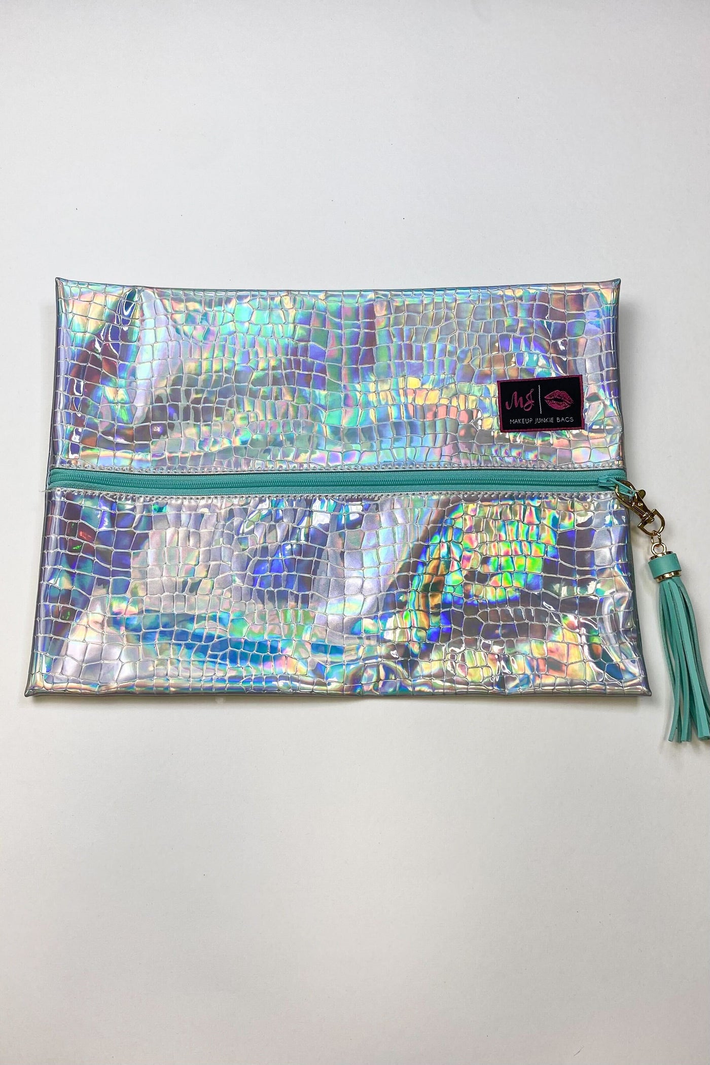 Holographic Gator Bag-190 - ACCESSORIES - BAGS/BELTS-MAKEUP JUNKIE-Large-[option4]-[option5]-[option6]-Leather & Lace Boutique Shop