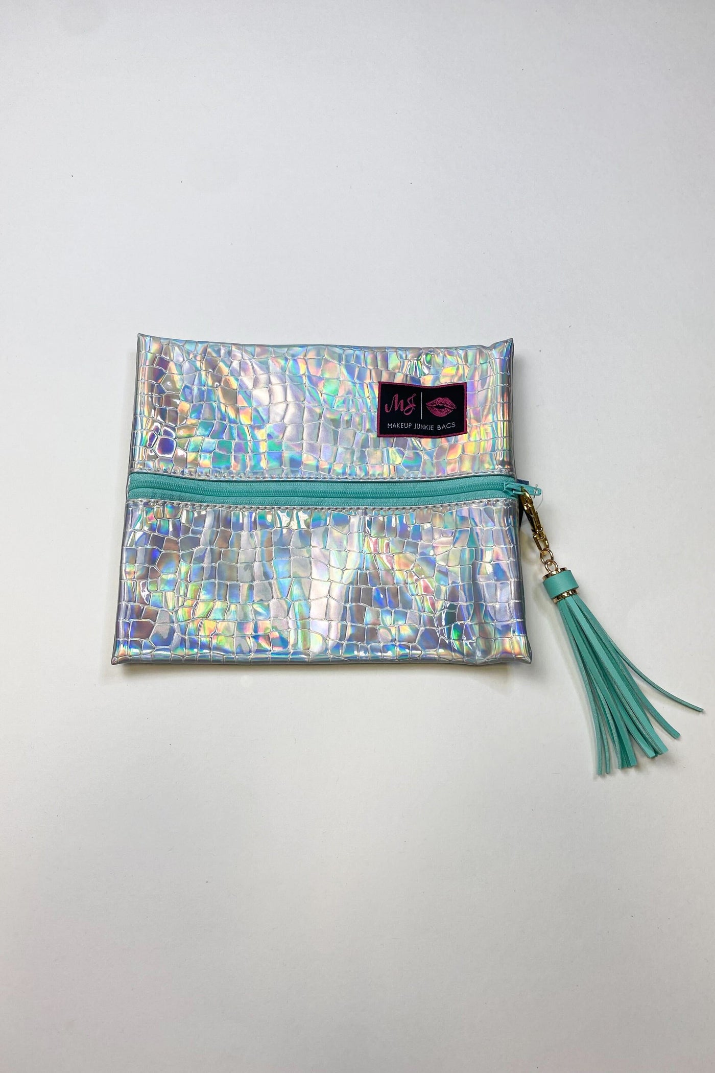 Holographic Gator Bag-190 - ACCESSORIES - BAGS/BELTS-MAKEUP JUNKIE-Small-[option4]-[option5]-[option6]-Leather & Lace Boutique Shop