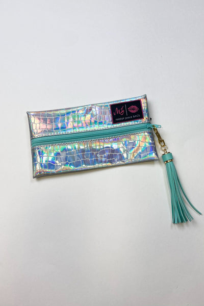Holographic Gator Bag-190 - ACCESSORIES - BAGS/BELTS-MAKEUP JUNKIE-Mini-[option4]-[option5]-[option6]-Leather & Lace Boutique Shop