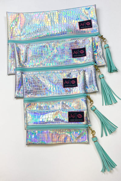 Holographic Gator Bag-190 - ACCESSORIES - BAGS/BELTS-MAKEUP JUNKIE-[option4]-[option5]-[option6]-Leather & Lace Boutique Shop