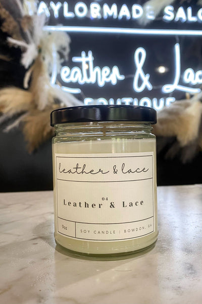 L&L Luxe Candle - Leather & Lace-190 - ACCESSORIES - HOME-Flicker&Flame-9 oz.-[option4]-[option5]-[option6]-Leather & Lace Boutique Shop