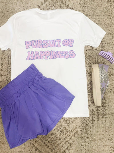Pursuit of Happiness Graphic Tee-135 - DEMAND GRAPHIC-LEATHER & LACE-[option4]-[option5]-[option6]-Leather & Lace Boutique Shop