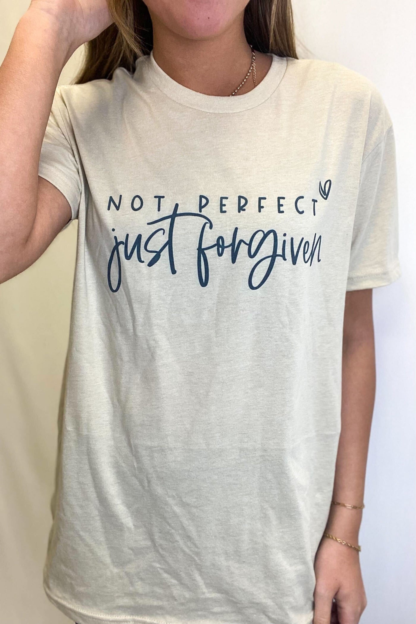 Not Perfect Forgiven Graphic Tee-135 - DEMAND GRAPHIC-LEATHER & LACE-[option4]-[option5]-[option6]-Leather & Lace Boutique Shop