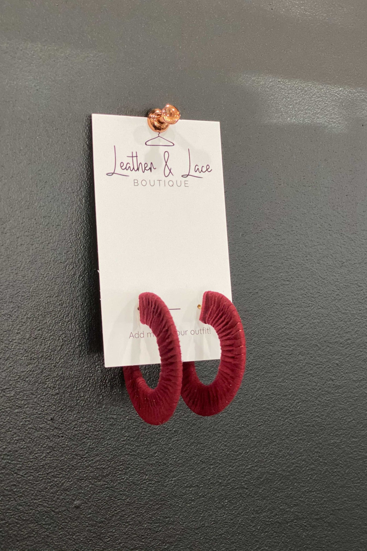 Threaded Hoop Earrings-190 - ACCESSORIES - JEWELRY-GOLDEN STELLA-[option4]-[option5]-[option6]-Leather & Lace Boutique Shop