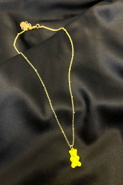 Gummy Bear Necklace-190 - ACCESSORIES - JEWELRY-LAURENKENZIE-Neon Yellow-[option4]-[option5]-[option6]-Leather & Lace Boutique Shop