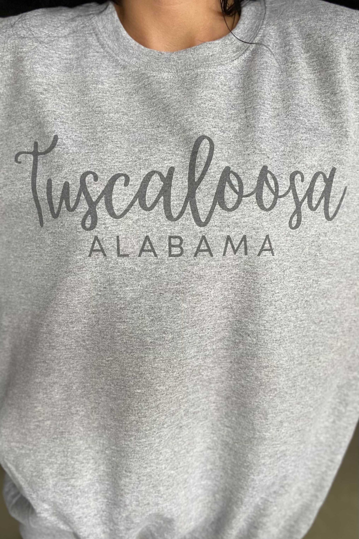 Tuscaloosa Cursive Graphic Sweatshirt-135 - DEMAND GRAPHIC-LEATHER & LACE-[option4]-[option5]-[option6]-Leather & Lace Boutique Shop