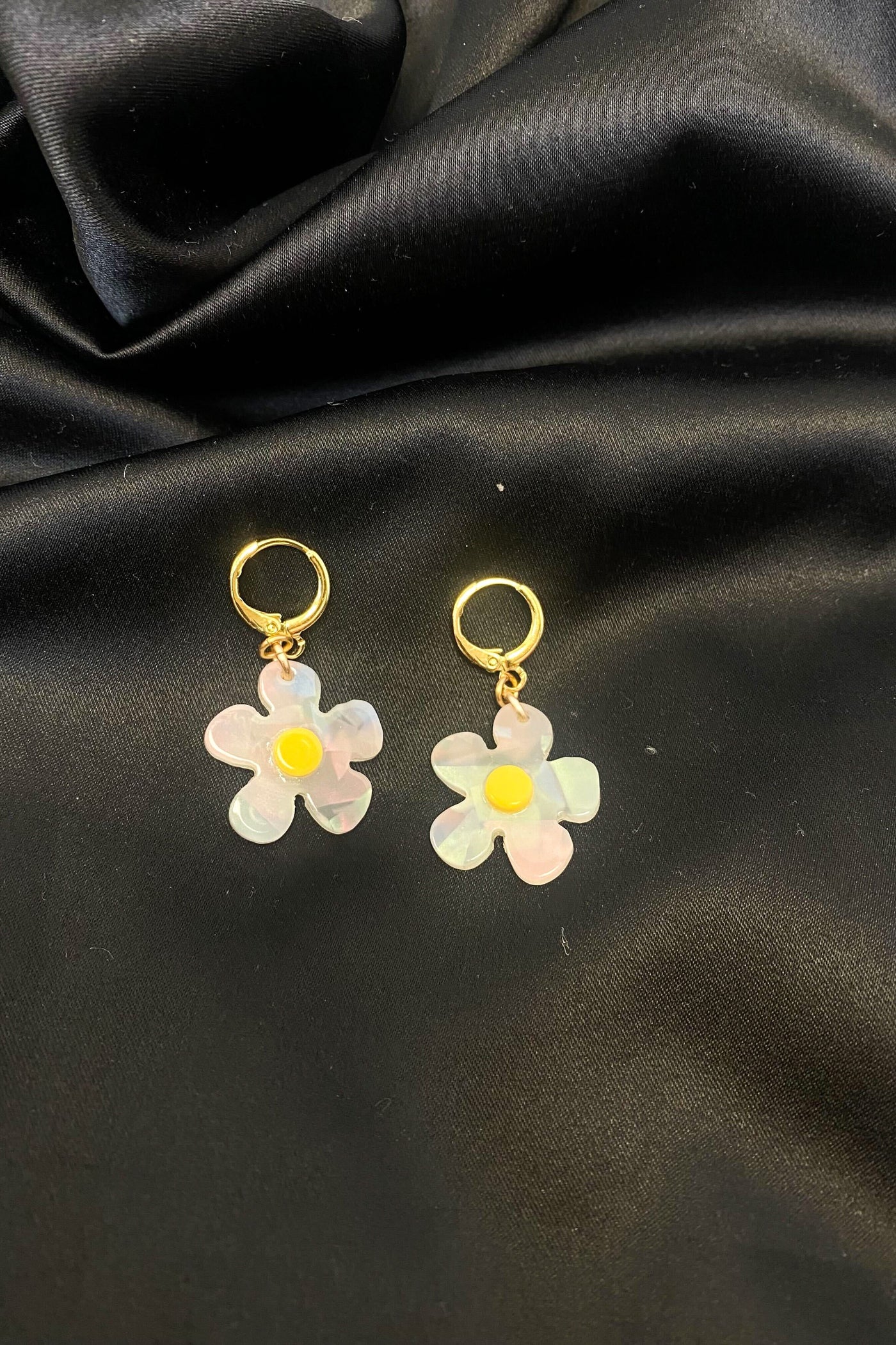 Daisy Flower Huggies-190 - ACCESSORIES - JEWELRY-TAYLORSHAYE-[option4]-[option5]-[option6]-Leather & Lace Boutique Shop
