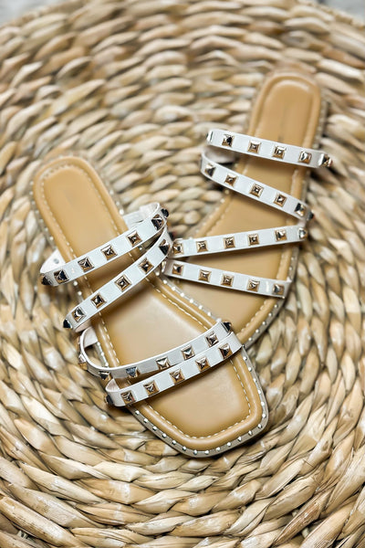 Kylie Stud Sandal-180 - SHOES-LEATHER & LACE-[option4]-[option5]-[option6]-Leather & Lace Boutique Shop