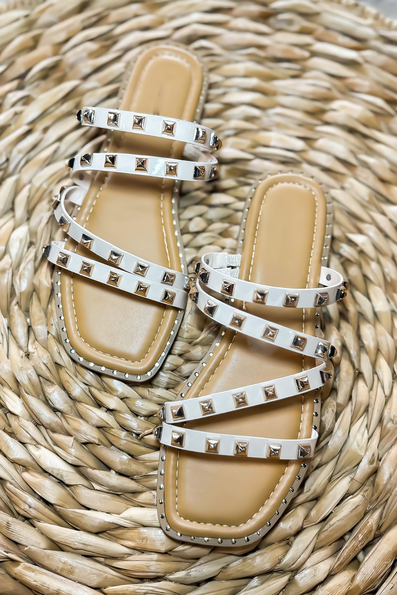 Kylie Stud Sandal-180 - SHOES-LEATHER & LACE-[option4]-[option5]-[option6]-Leather & Lace Boutique Shop