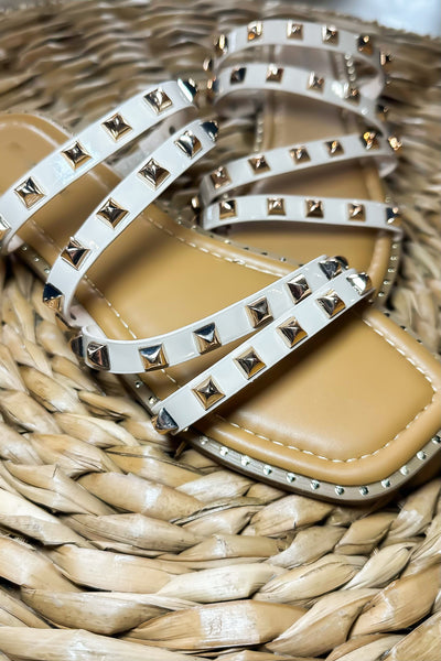 Kylie Stud Sandal-180 - SHOES-LEATHER & LACE-[option4]-[option5]-[option6]-Leather & Lace Boutique Shop