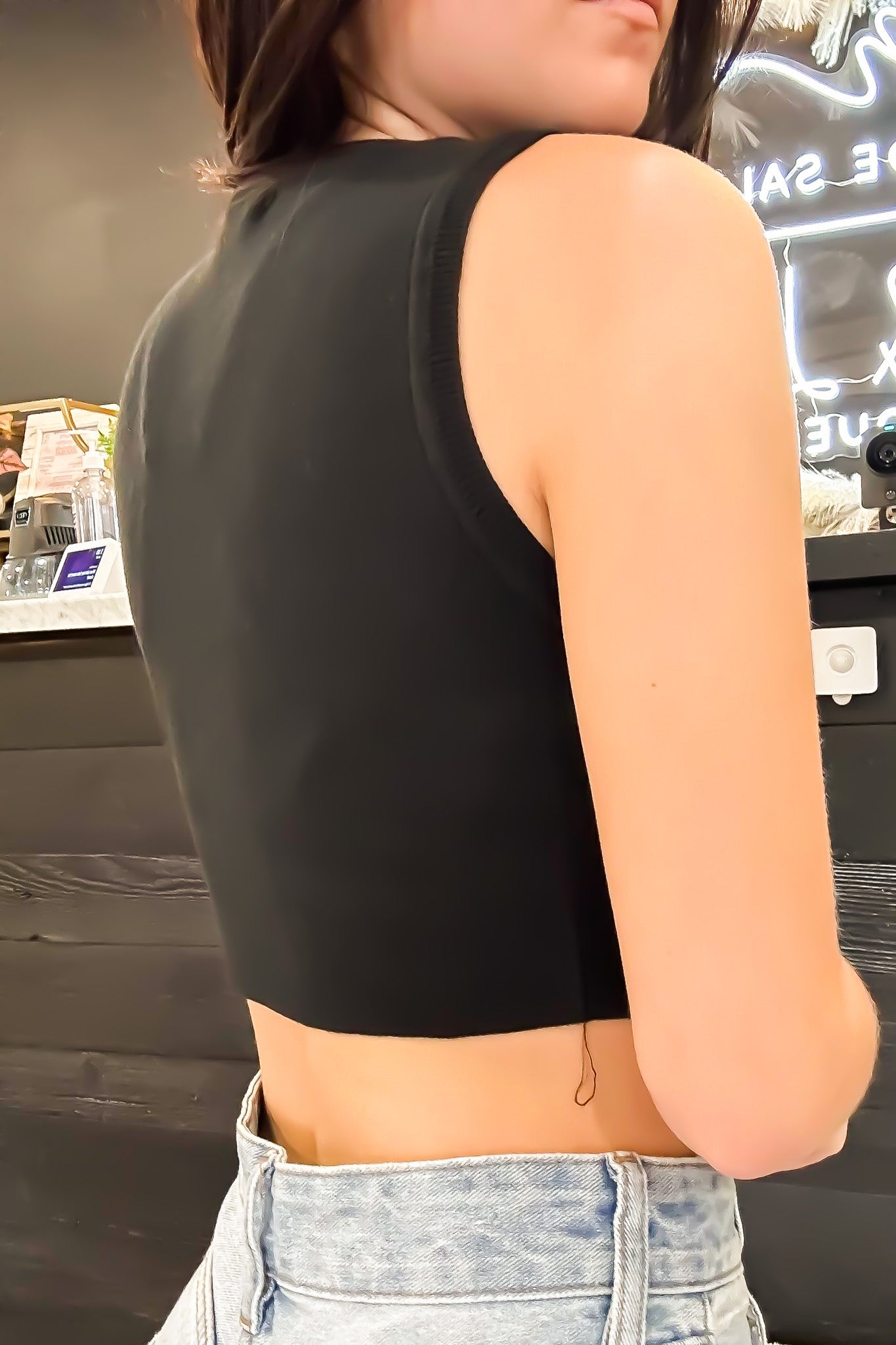Dahlia Knit Crop Tank-100 - TOPS - SHORT SLEEVE/SLEEVELESS-PAPERMOON-[option4]-[option5]-[option6]-Leather & Lace Boutique Shop