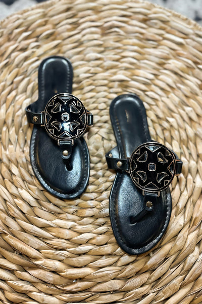 Tori Sandal - Black-180 - SHOES-LEATHER & LACE-[option4]-[option5]-[option6]-Leather & Lace Boutique Shop