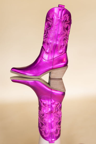 Metallic Barbie Boots-180 - SHOES-LET’S SEE STYLE-[option4]-[option5]-[option6]-Leather & Lace Boutique Shop