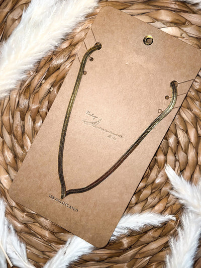 Vintage Havana Melissa Gold Snake Necklace-190 - ACCESSORIES - JEWELRY-VINTAGE HAVANA-[option4]-[option5]-[option6]-Leather & Lace Boutique Shop