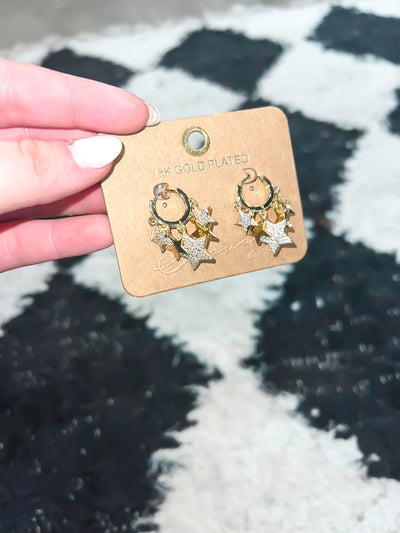 Vintage Havana Nina Star Huggies-190 - ACCESSORIES - JEWELRY-VINTAGE HAVANA-[option4]-[option5]-[option6]-Leather & Lace Boutique Shop