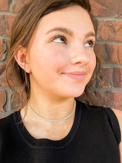 Vintage Havana Freya Tennis Necklace-190 - ACCESSORIES - JEWELRY-VINTAGE HAVANA-[option4]-[option5]-[option6]-Leather & Lace Boutique Shop